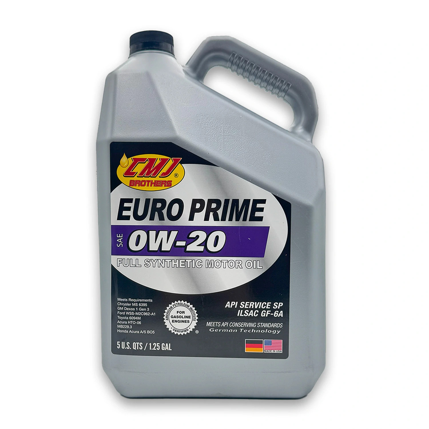 3 Pack 5 QT CMJ Brothers EURO PRIME 0W-20 Full Synthetic Engine Oil