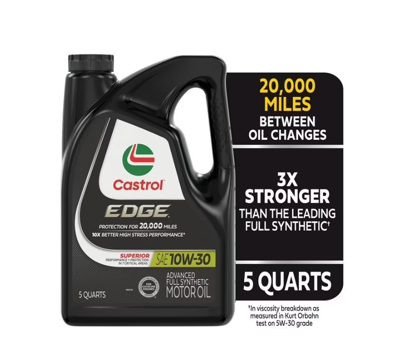 NEW 2 pack Castrol EDGE 10W-30 Advanced Full Synthetic Motor Oil, 5 Quarts