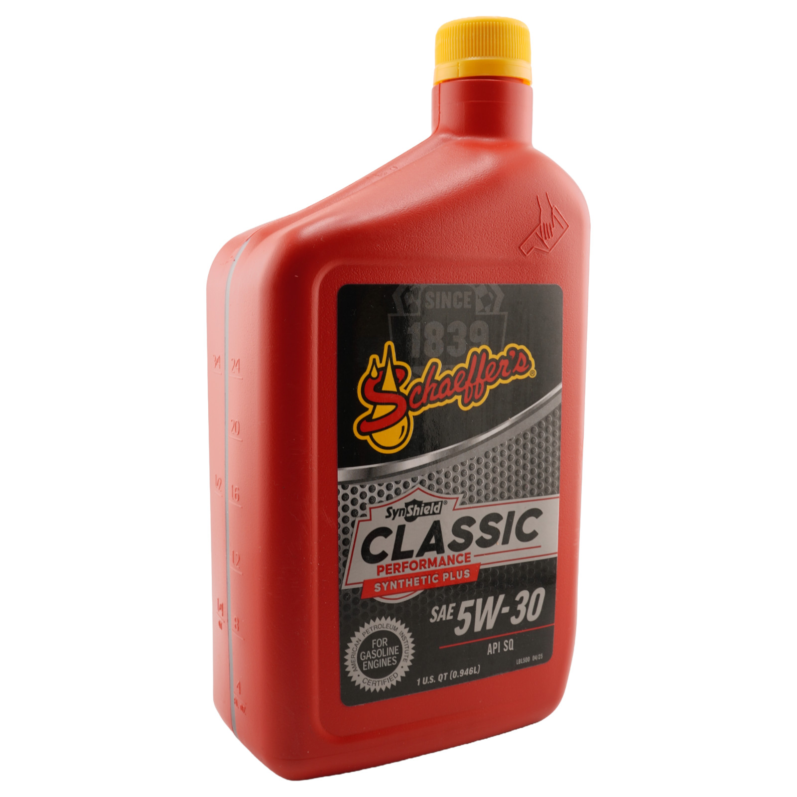 Schaeffer’s 4530 SynShield Classic Synthetic Plus 5W-30 Oil, 1 Qt. – Pack of 8