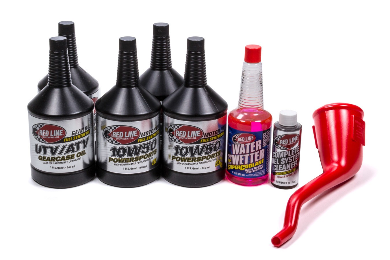 Red Line Oil UTV/ATV Powerpack (3) 10 w50 Oil (2) Gearcase Oil