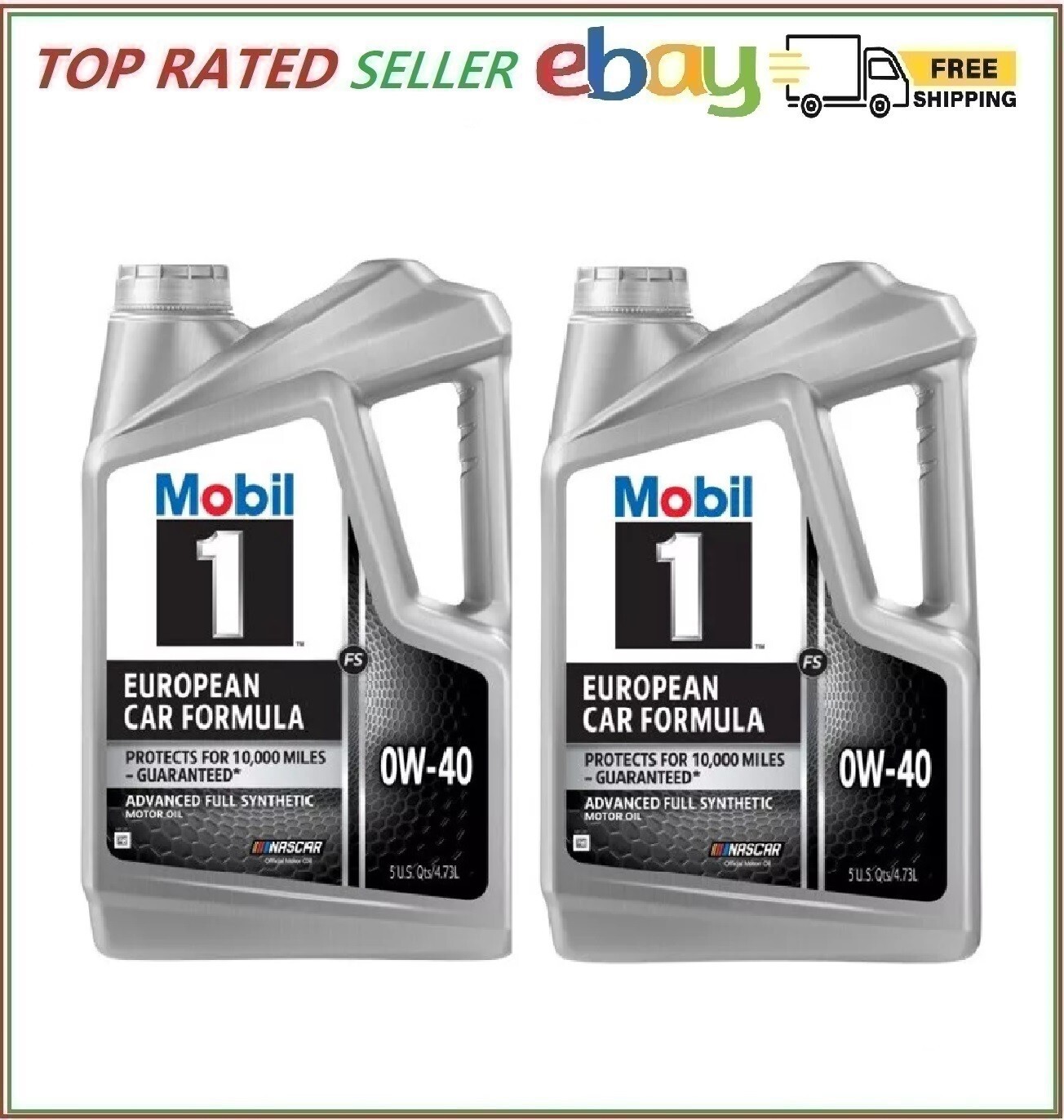 2 PACK Mobil 1 0W-40 Advanced Full Synthetic Motor Oil 5 qt European Formula NEW
