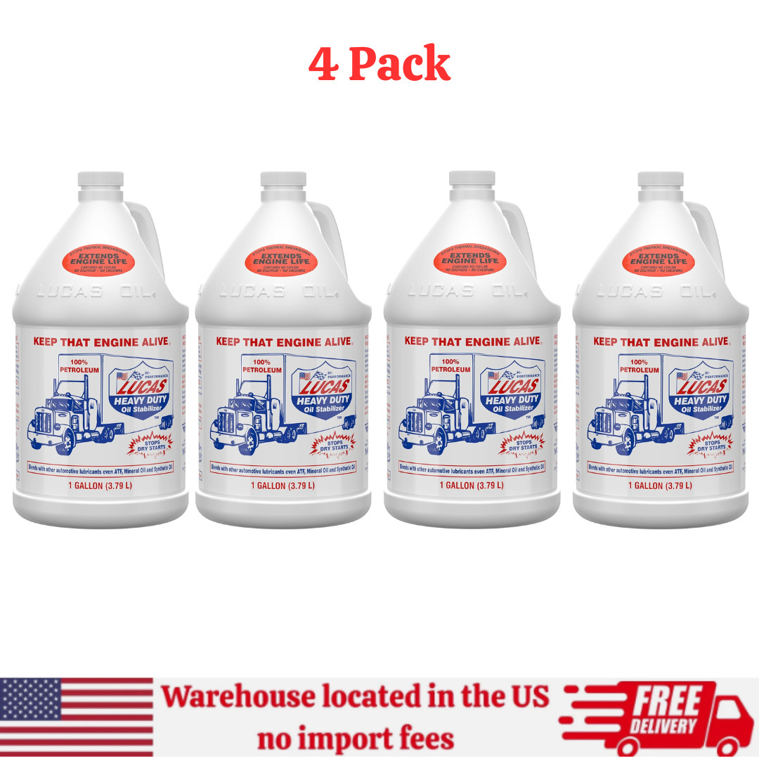 Lucas Oil 10002 Heavy Duty Oil Stabilizer – 1 Gallon, Pack of 4