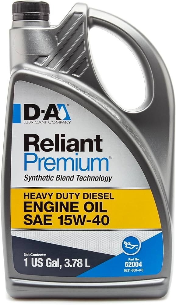 D-A LUBRICANT 52004, Reliant Premium Diesel Engine Oil SAE 15W-40, 1 Gallon