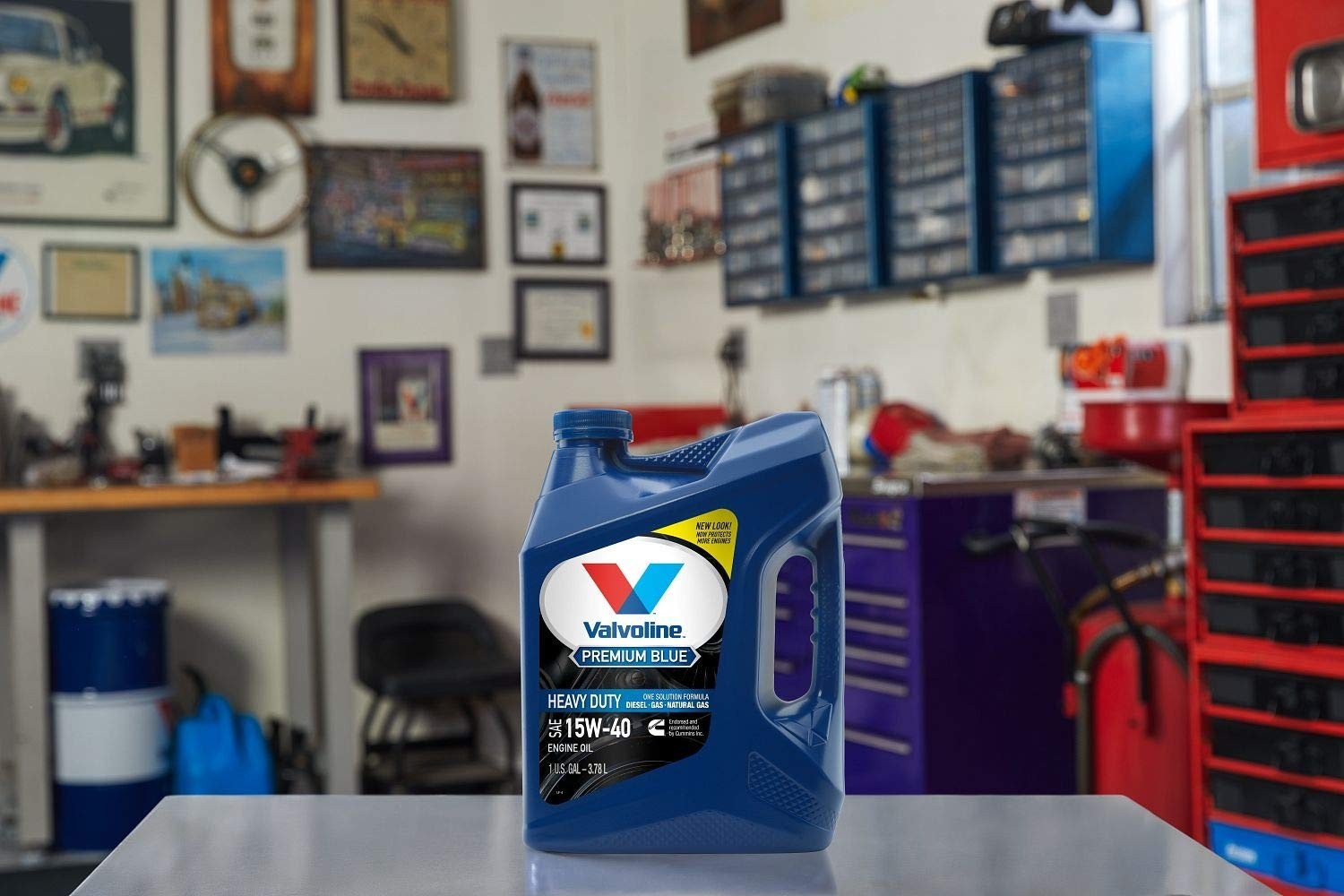 Premium Blue 15W-40 Diesel Engine Oil – 1 Gallon, Case of 3, High Performance
