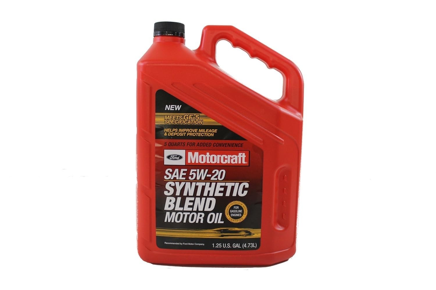 MOTORCRAFT XO5W205Q3SP -Premium Synthetic Blend; SAE 5W-20; 5 Qt, Pack of 4