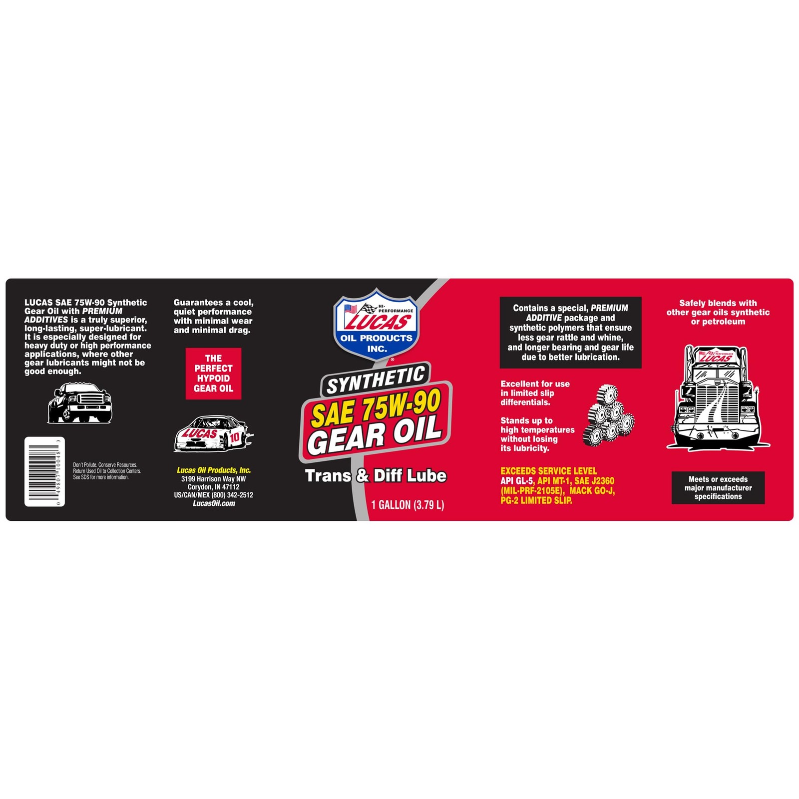 10048 Synthetic SAE 75W90 Gear Oil 1 Gallon