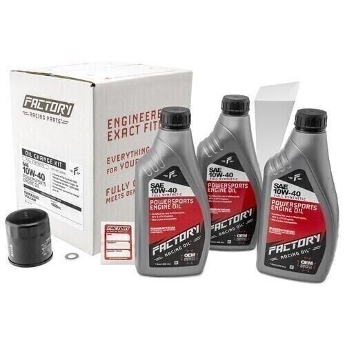 Factory Racing Parts 10W-40 3qt Oil Change Kit fits Kawasaki Ninja Vulcan