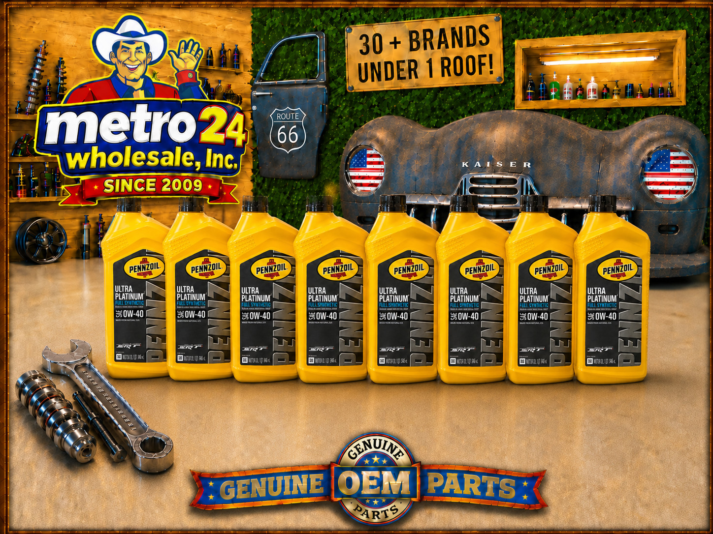 (8) Pennzoil 550040856 Ultra Platinum Full Synthetic 0W-40 Motor Oil OEM