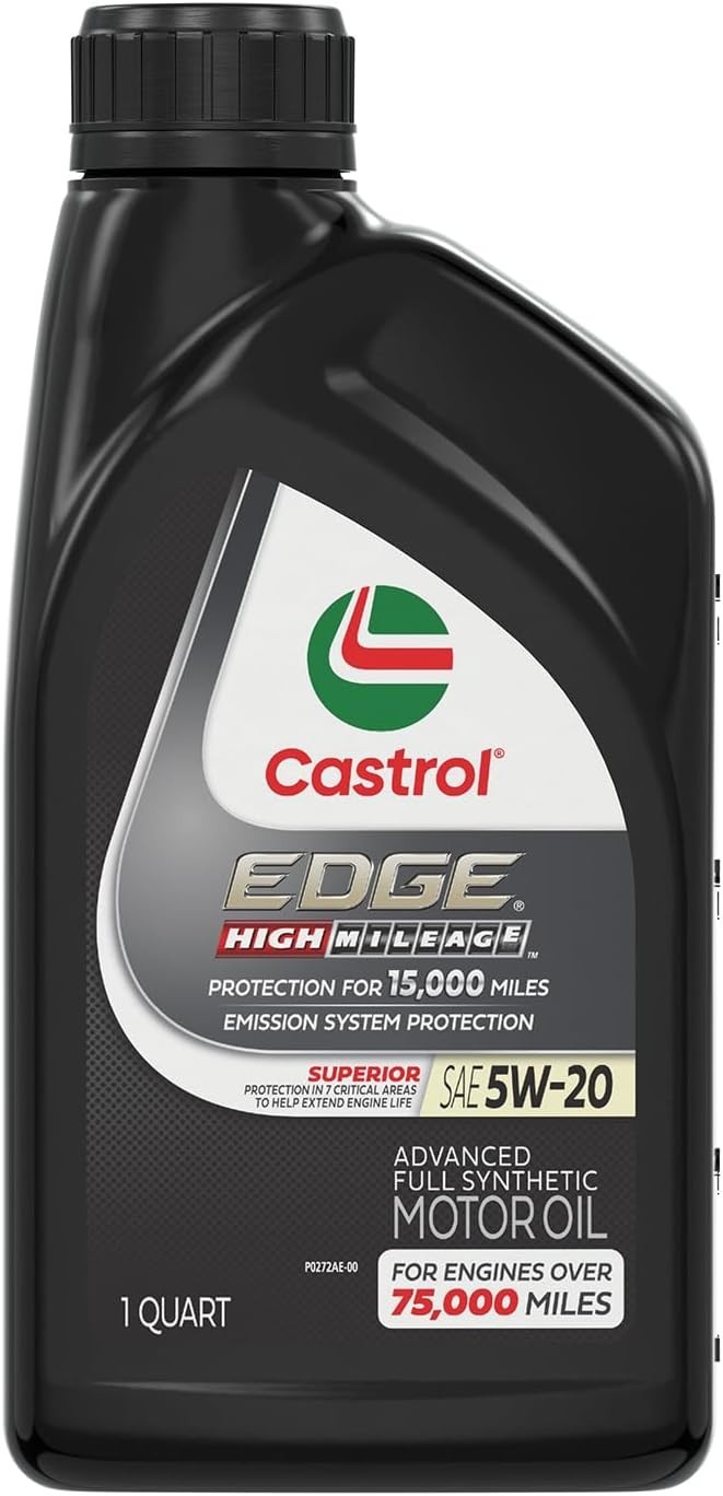 EDGE High Mileage 5W-20 Advanced Full Syn Motor Oil, 1 Qt, 6 Pack