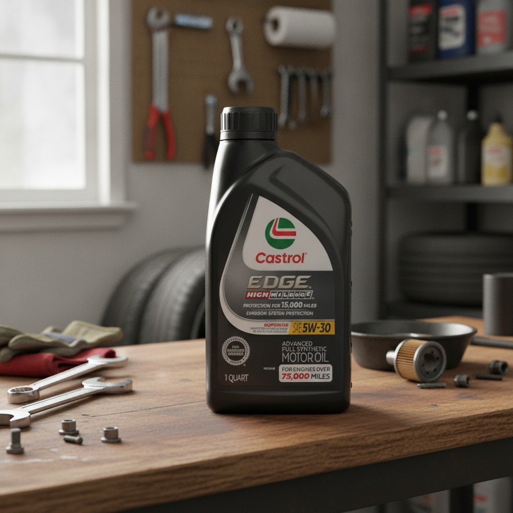 Edge High Mileage 5W-30 Advanced Full Synthetic Motor Oil, 1 Quart Pack of 1