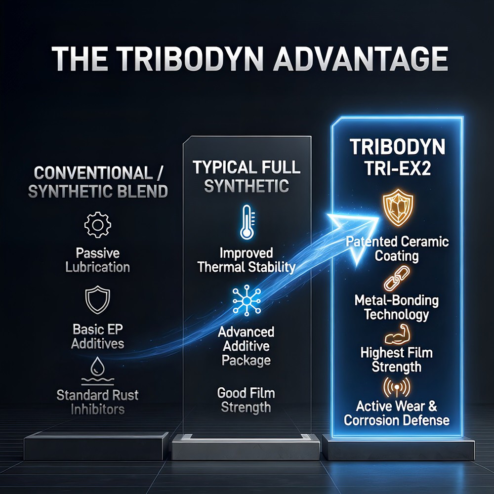 TriboDyn Patented Ceramic 20W-50 Full Synthetic V-Twin Motorcycle Oil – 12 Quart