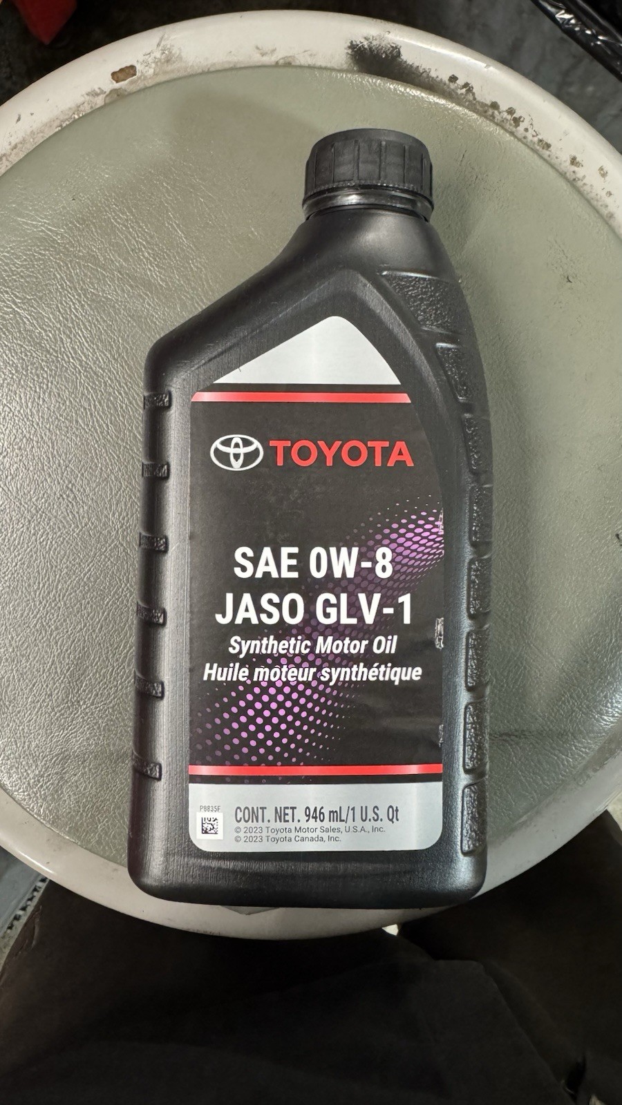 0W8 Motor Oil – Genuine Toyota Motor Oil