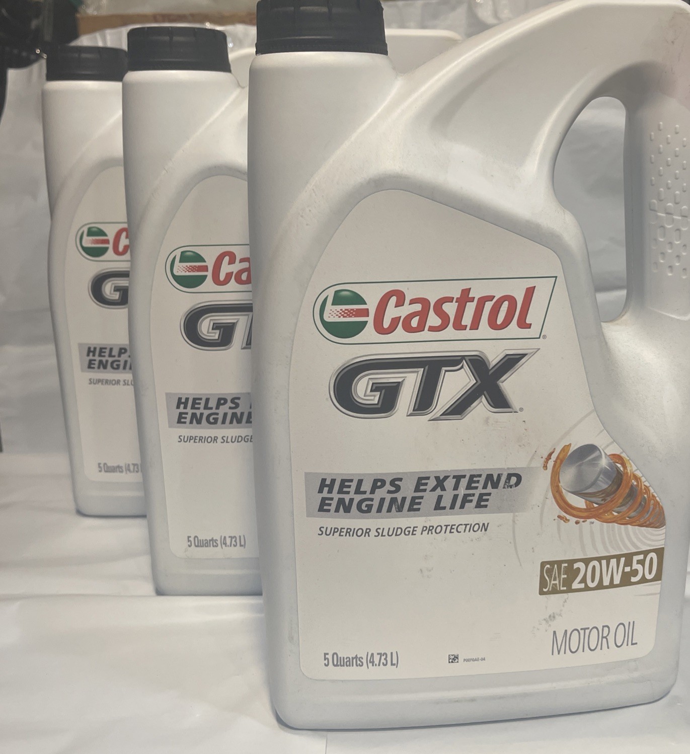 3 Ct Castrol Conventional Motor Oil 5Qt 20W-50 Extended Engine Life (5 Quarts)