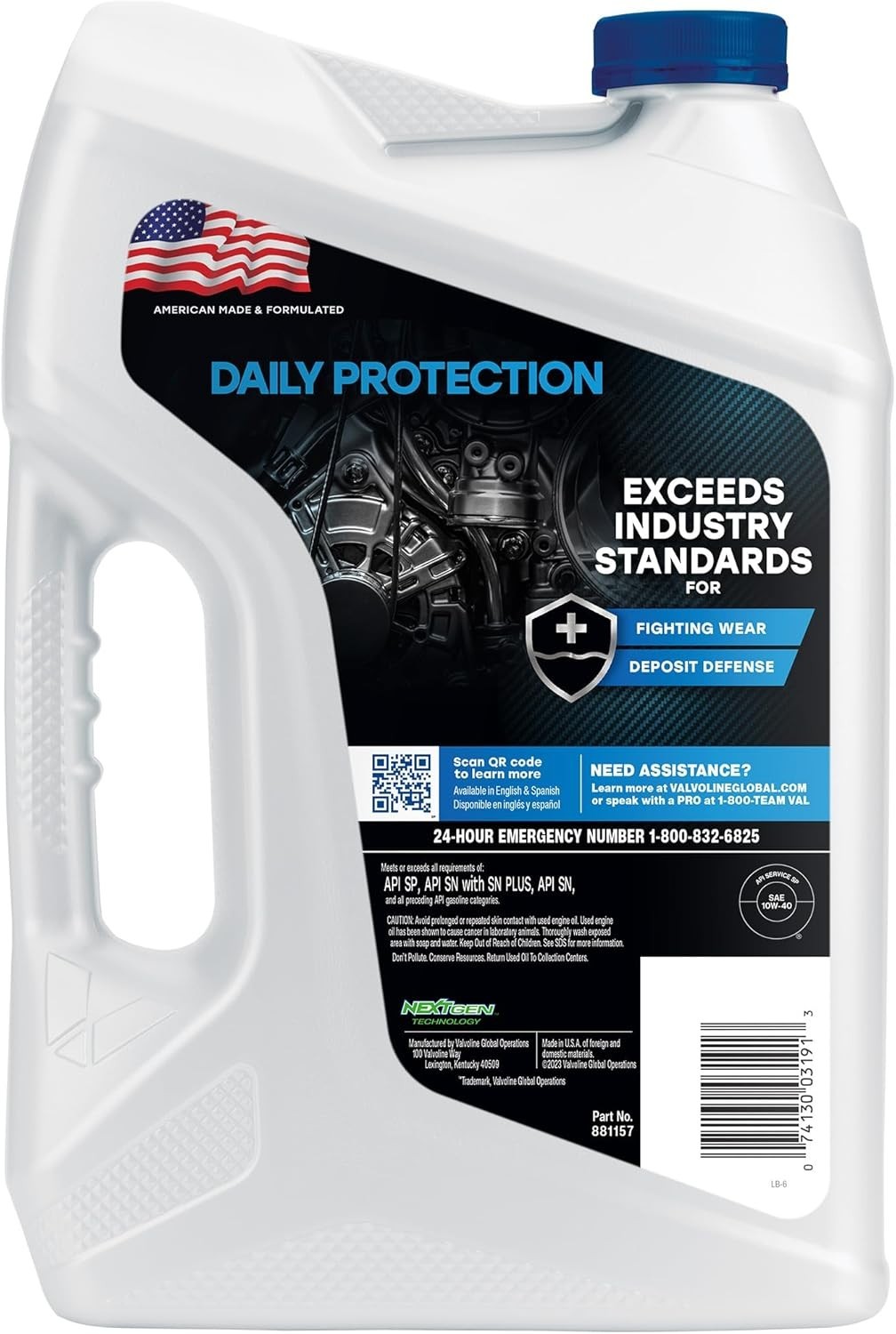 10W-40 Synthetic Blend Motor Oil 5 Quart – Exceptional Engine Protection