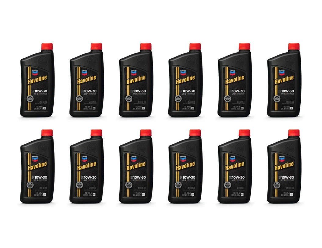 Chevron Havoline 10W-30 Conventional Motor Oil, Case of 12 – 1 Quart Bottles