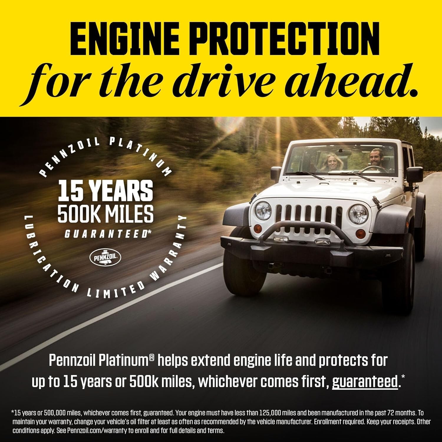 Pennzoil Ultra Platinum Full Synthetic 0W-40 Motor Oil (1 Quart, Case of 6)