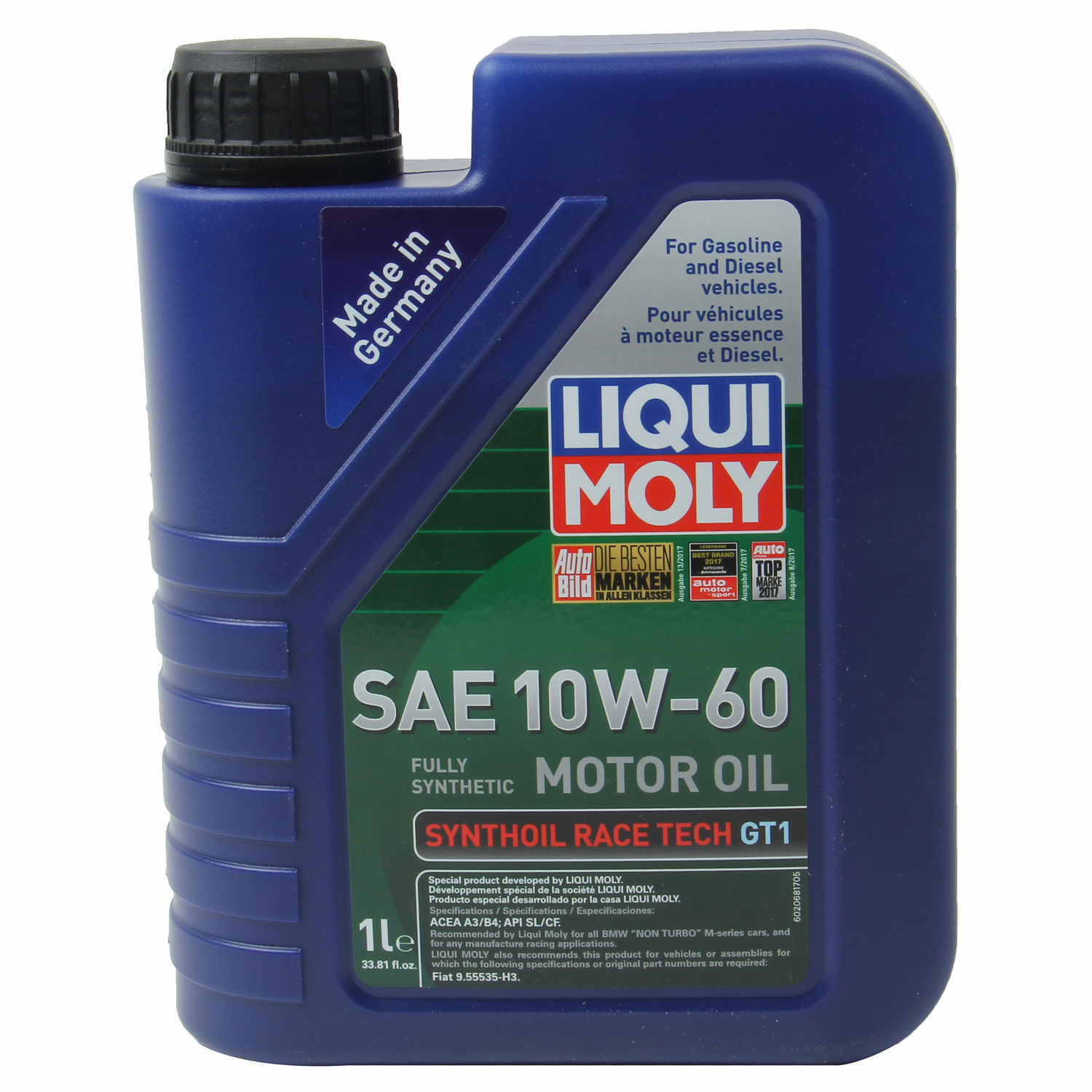 x9LT 10W60 Liqui Moly RACE TECH GT1 Engine Motor Oil for BMW M3 M5 M6 z3M z4M z8