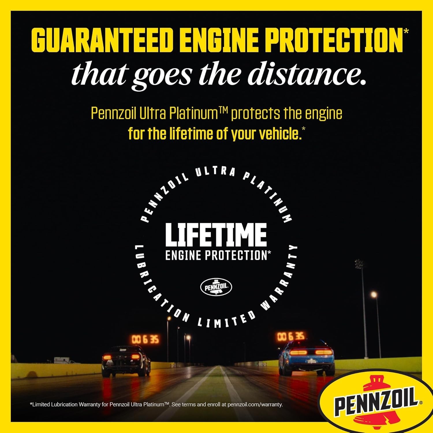 Pennzoil Ultra Platinum Full Synthetic 0W-40 Motor Oil, 1 Quart (6 Pack)