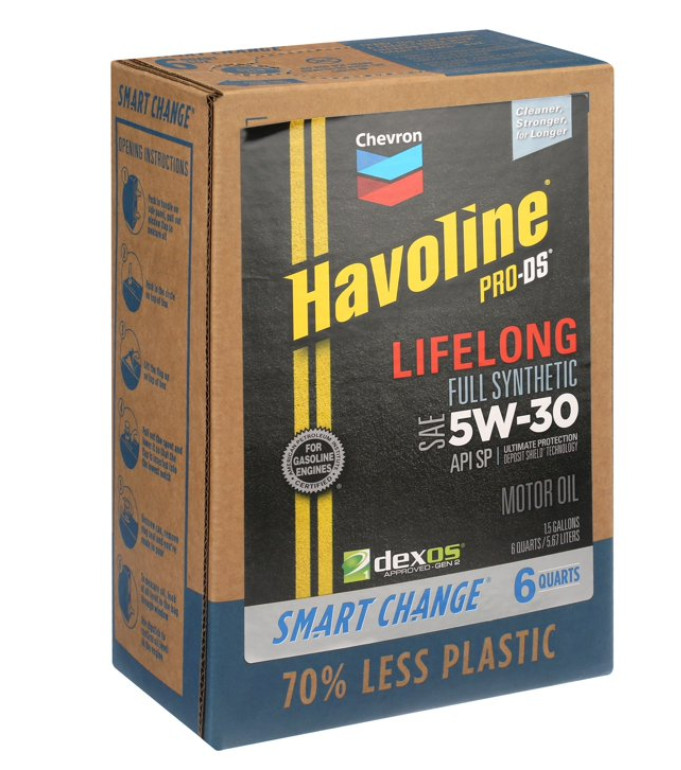 SALE SALE Chevron Havoline Lifelong 5W-30 Full Synthetic Motor Oil, 6 Quarts
