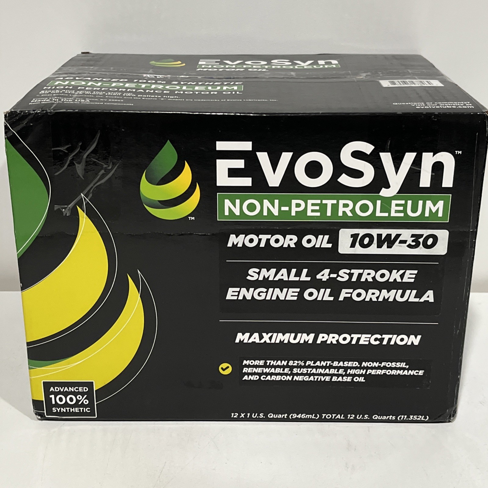 NEW!! EvoSyn® Non-Petroleum 4-Stroke Small Engine Motor Oil – 10W-30 (12qt Case)