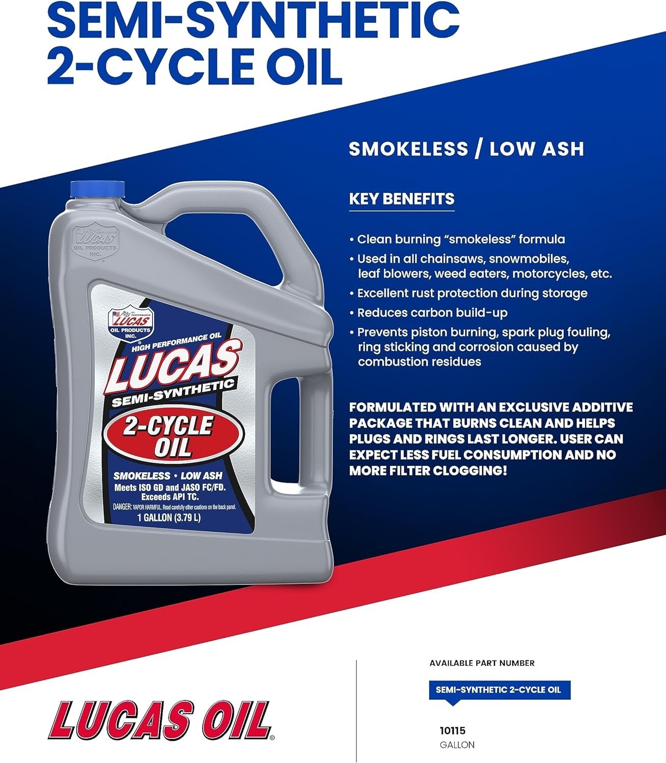 10115 Semi-Synthetic 2-Cycle Motor Oil – 1 Gallon