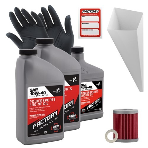 Factory Racing Parts 10W40 2.5 qt Oil Change Kit For Suzuki LT230 LT-F250