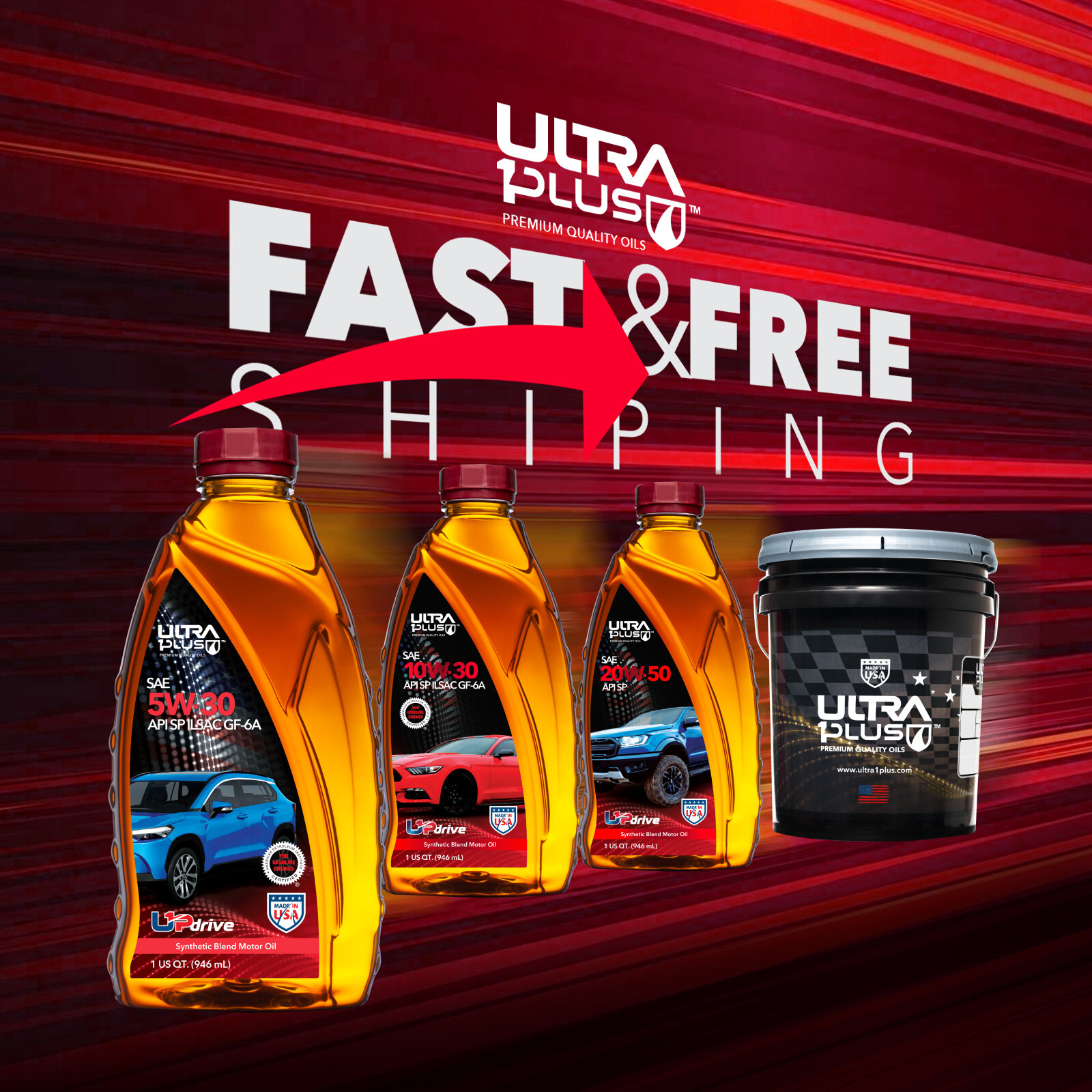 Ultra1Plus 5W-30 Synthetic Blend Motor Oil, API SP, ILSAC GF-6A (JUG – 5 QTS)