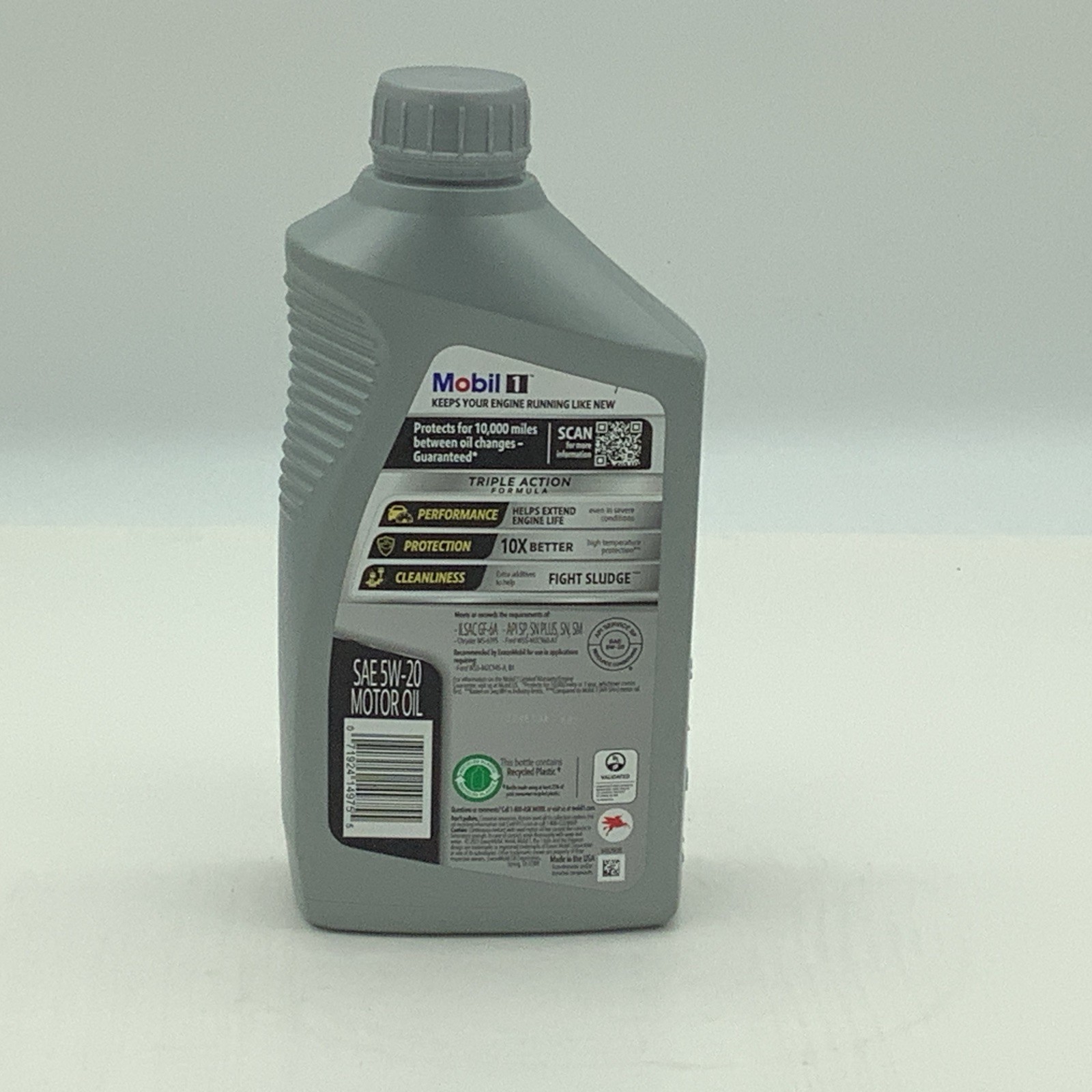 Mobil 1 Advanced Full Synthetic Motor Oil SAE 5W-20 Single Quart (946 mL) Bottle