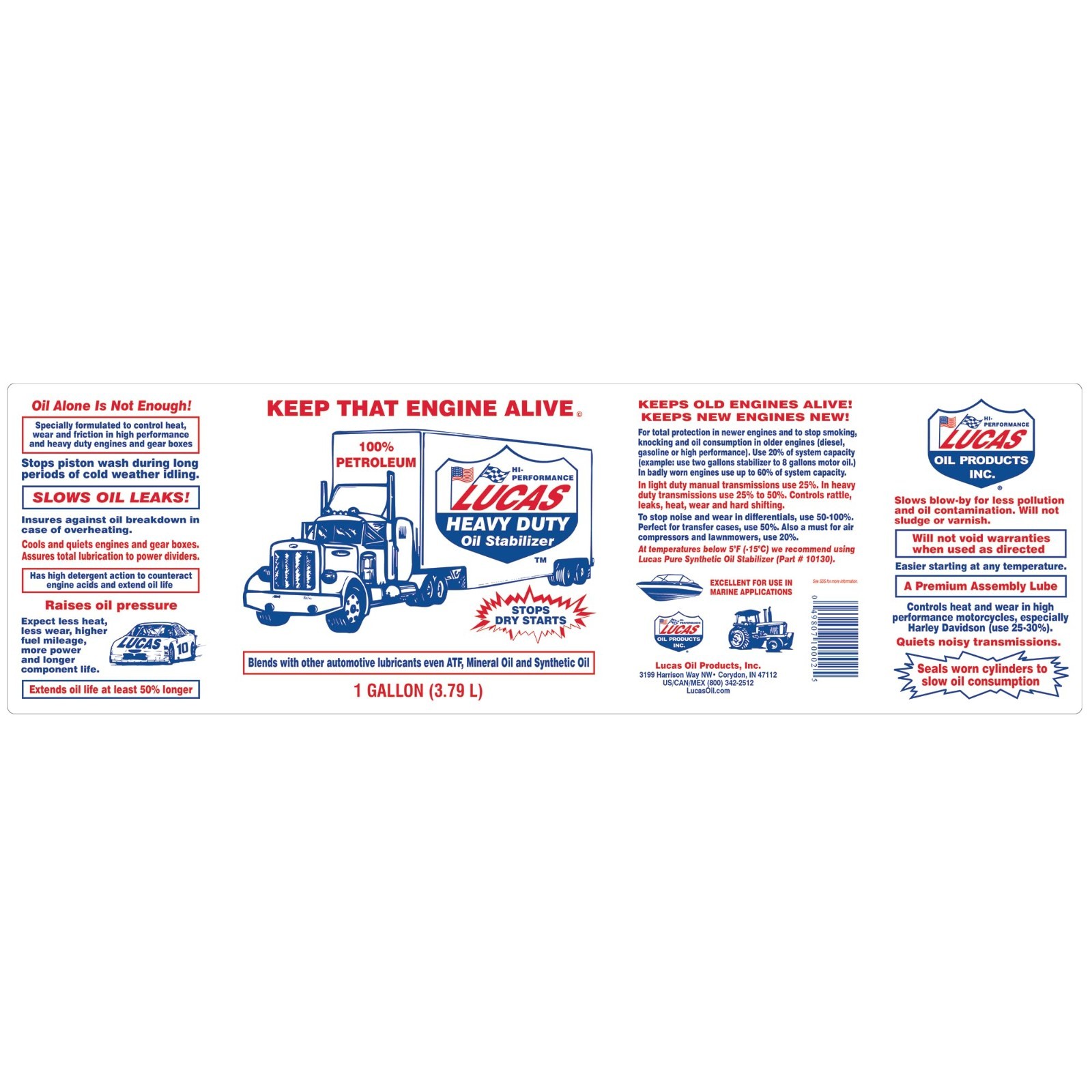Lucas Oil 10002 Heavy Duty Oil Stabilizer – 1 Gallon, Pack of 4
