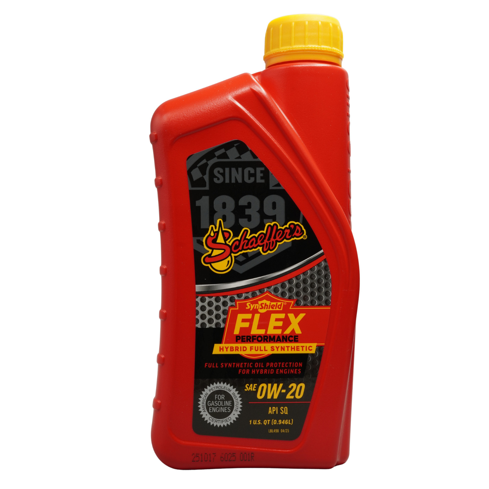 Schaffer’s 6025 SynShield Hybrid Full Synthetic 0W-20 Engine Oil, 1 Qt. – 8 Pack