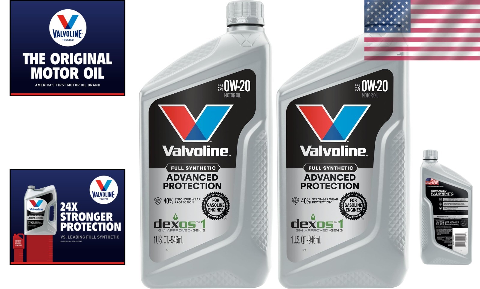 Advanced Full Synthetic Motor Oil SAE 0W-20 – Pack of 2 for Ultimate Protection