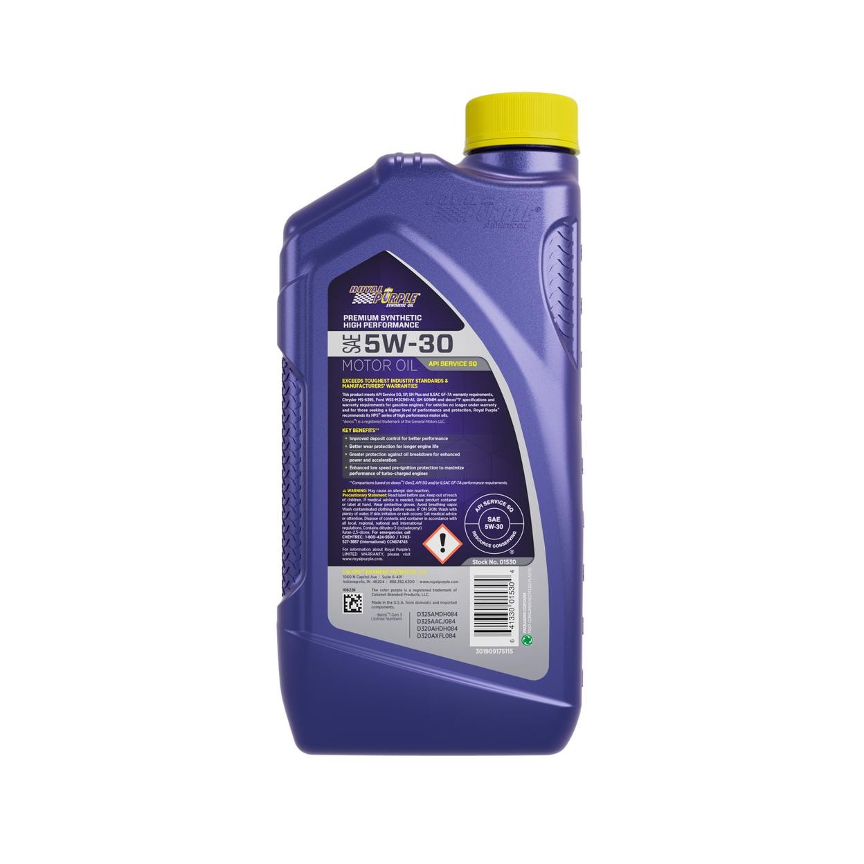 Royal Purple Royal Purple SAE 5W-30 High Performance Synthetic Motor Oil 01530