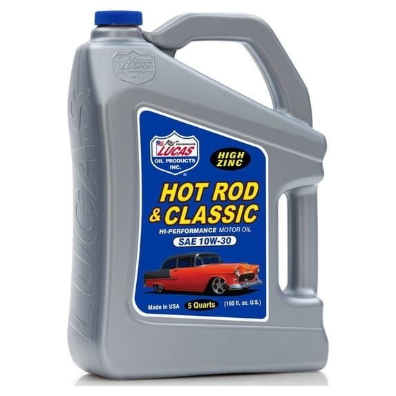 Lucas Oil 10679 Hot Rod & Classic Car SAE 10W-30 Motor Oil – 5 Quart