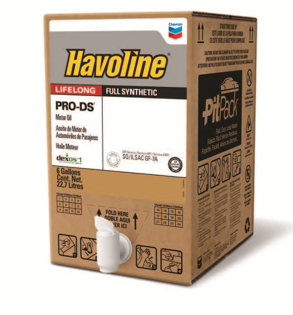 Chevron Havoline Pro DS Euro 0W-30 Full Synthetic Motor Oil, 1-6 Gallon PitPack