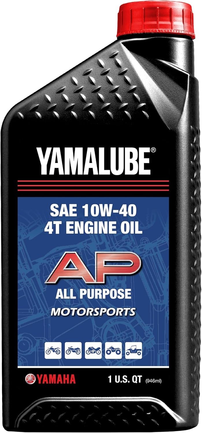 Yamaha Yamalube 10W-40 Motorsports AP All Purpose Engine Oil- 1 Quart,