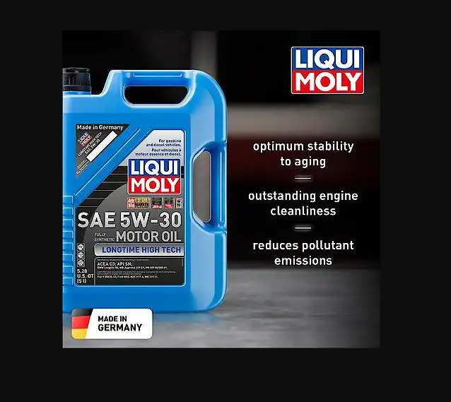 LIQUI MOLY Longtime High Tech 5W-30 Full Synthetic Engine Oil, Pack of 1