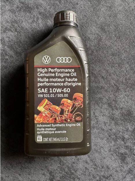 1 Qt VW AUDI High Performance Genuine Engine Oil SAE 10W-60 (VW 501.01/505.00)