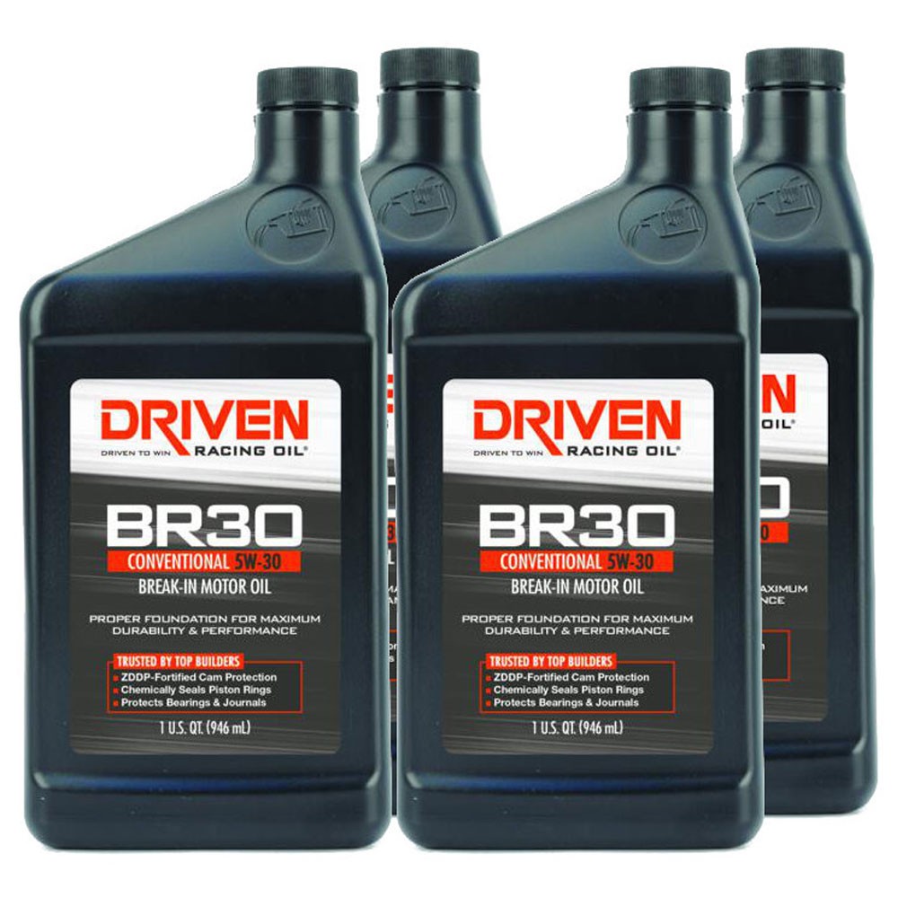 Driven Racing Oil 01806, BR30 Break-In Oil, Conventional 5W-30, 4 Quarts