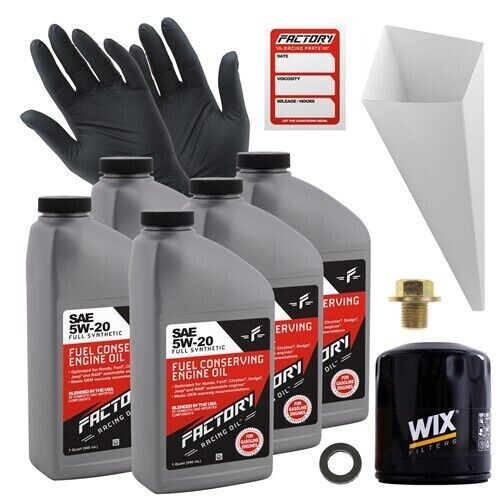 Factory Racing Parts 5W20 5Qt Oil Change Kit For Lincoln MKZ 2.5L 2011-2012