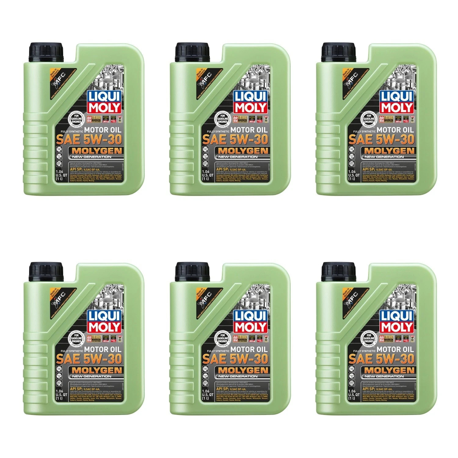 Liqui Moly 20226 Molygen New Generation 5W-30 Synthetic Motor Oil -(6 x 1 Liter)