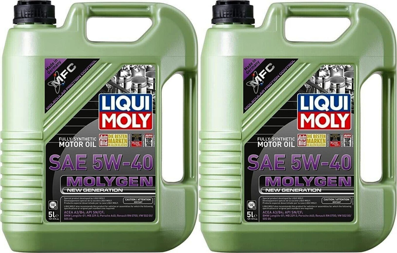 10-LT Liqui Moly 5w40 MOLYGEN NEW GENERATION Engine Motor Oil For BMW PORSCHE VW