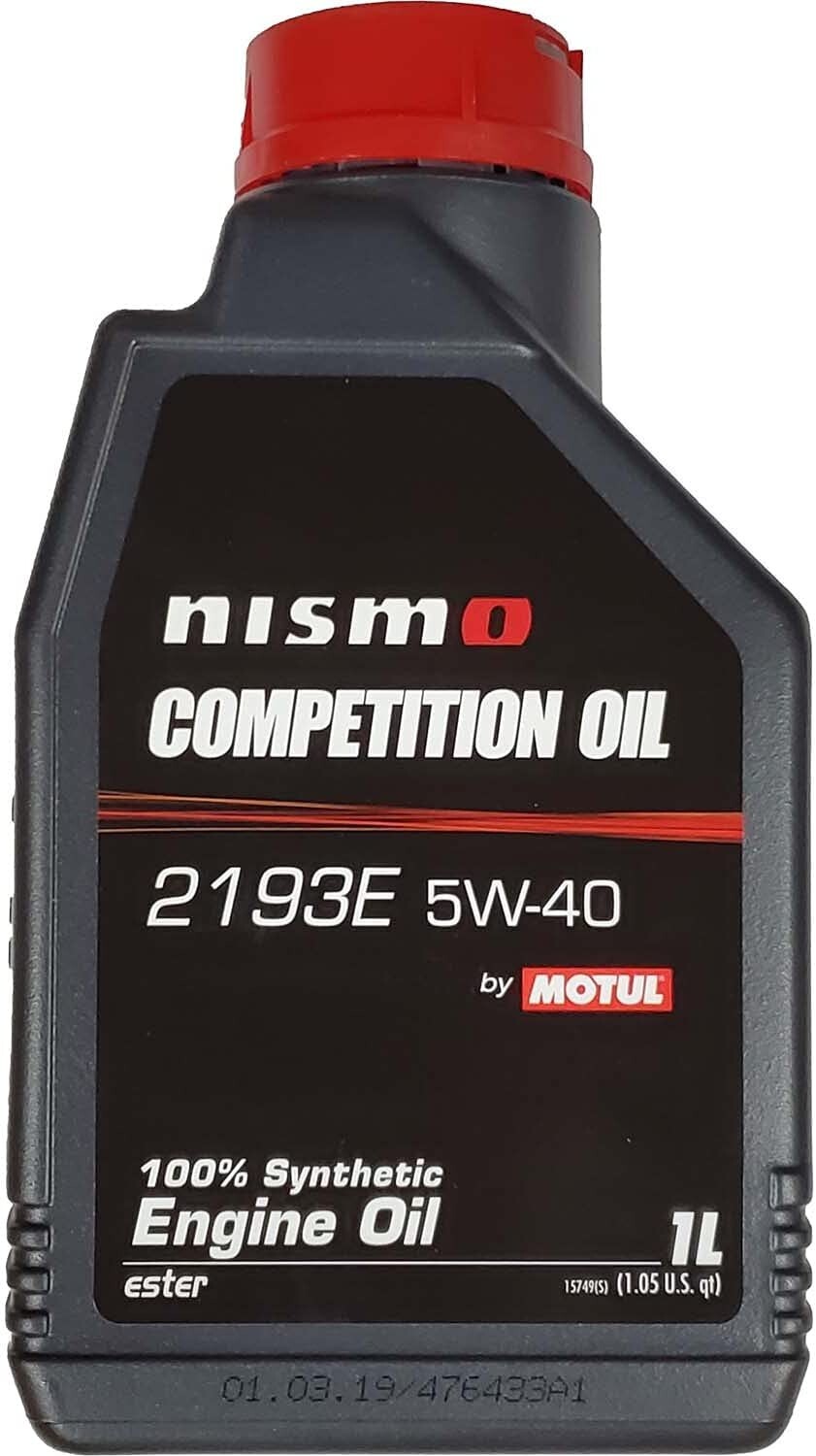 104253 Motul 2193E Nismo Competition GT-R 5W40 100% Synthetic Engine Oil 1 Liter