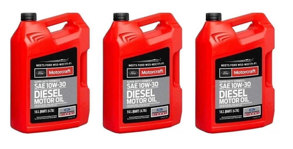 15 Quart Super Duty Diesel SAE 10W-30 Engine Motor Oil Motorcraft WSS-M2C171-F1