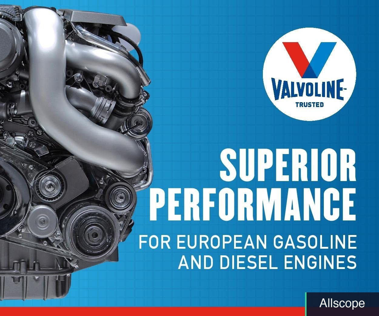 Valvoline 5w‑40 Full Synthetic Engine Oil, European Vehicle Formula 1qt 2‑pack