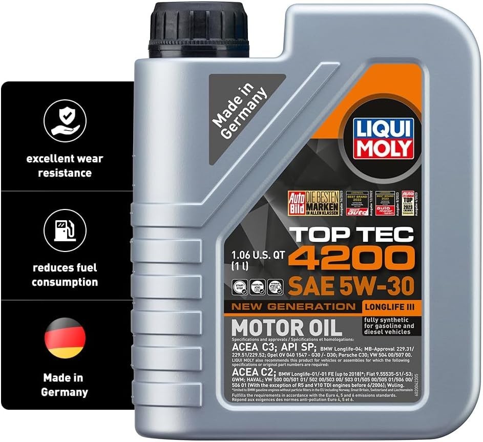 NEW! Liqui Moly 5W-30 1L 4200 Top Tec Full Synthetic Motor Oil 2004 Free Ships