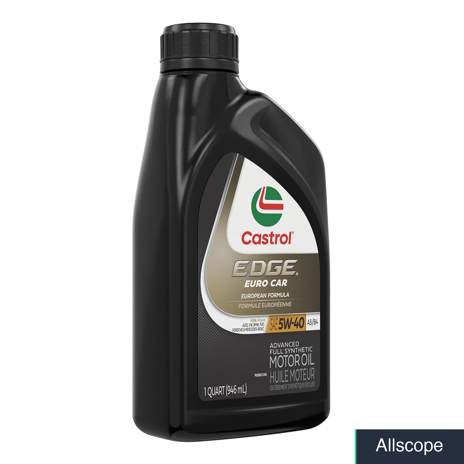 Motor Oil 5W-40 A3/B4 Full Synthetic Automotive Grade, 1 Quart, 6 Pack