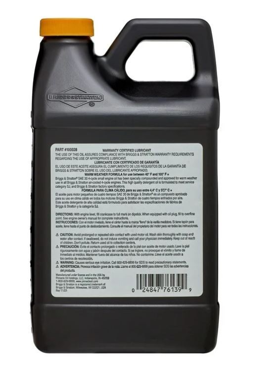 Briggs & Stratton 4-Cycle 48 oz Oil SAE-30 for Small Engines