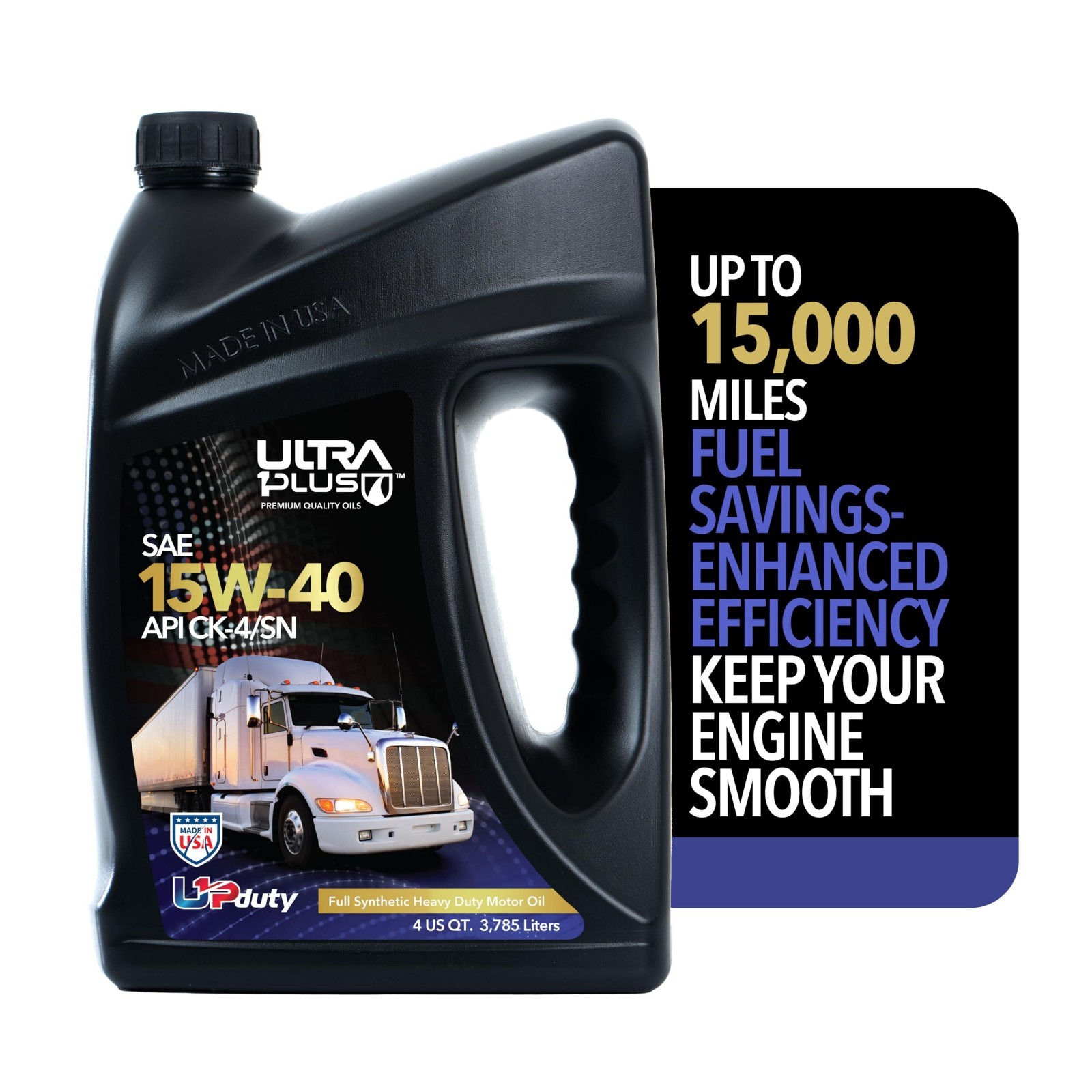 15W-40 Full Synthetic Diesel Engine Oil – API CK-4/SN, 1 Gallon, Heavy-Duty Prot