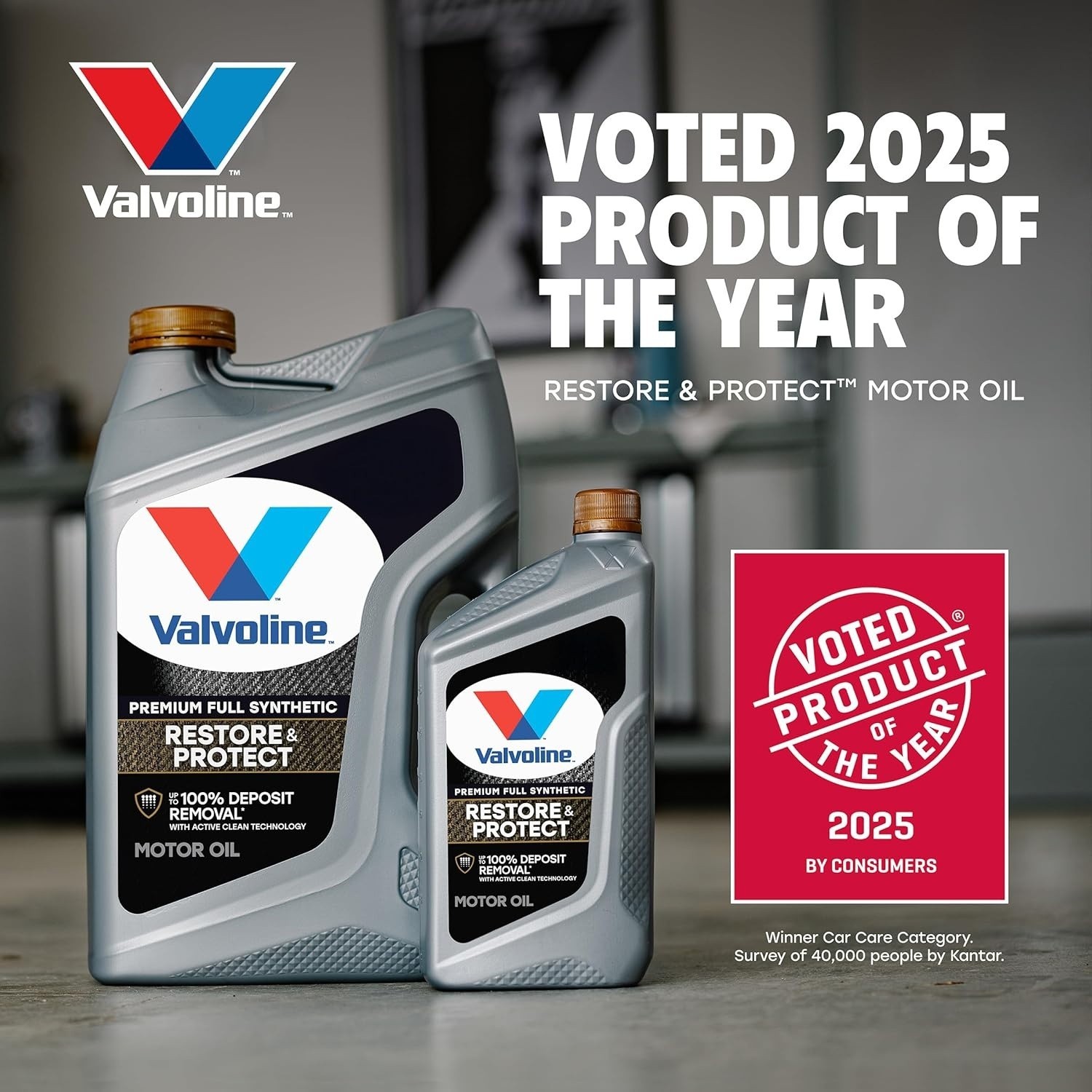 Valvoline Restore & Protect Full Synthetic 5W-30 Motor Oil 5 Quart, Anti-Wear