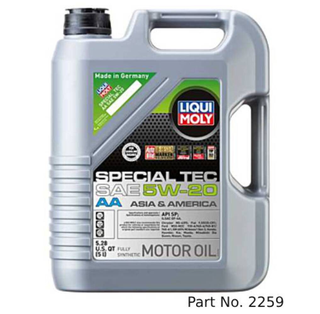 Liqui Moly Motor Oil Synthetic Gasoline Special Tec AA SAE 5W-20 5Lt/5.28Qt